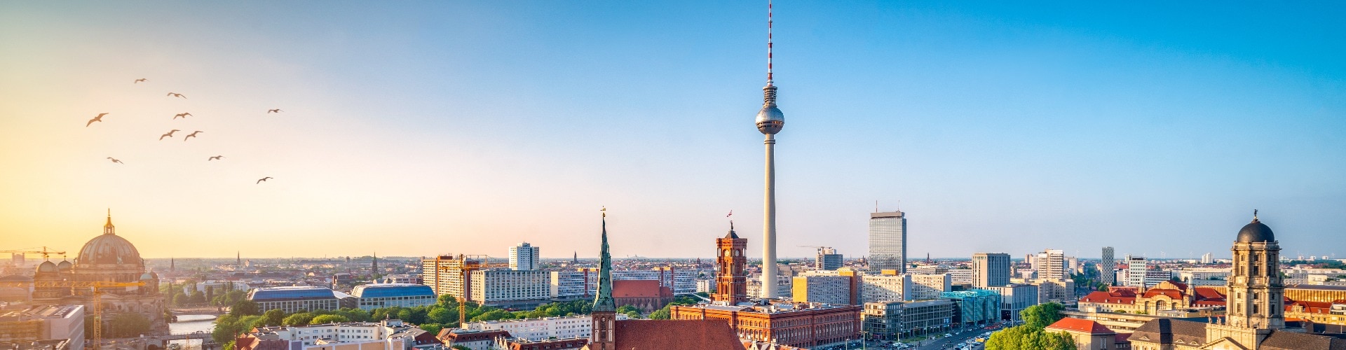 Berlin Skyline mit Nikolaiviertel, Berliner Dom und Fernsehturm